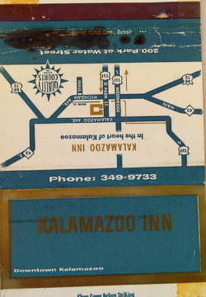 Kalamazoo Inn (Valley Inn Motel) - Matchbook